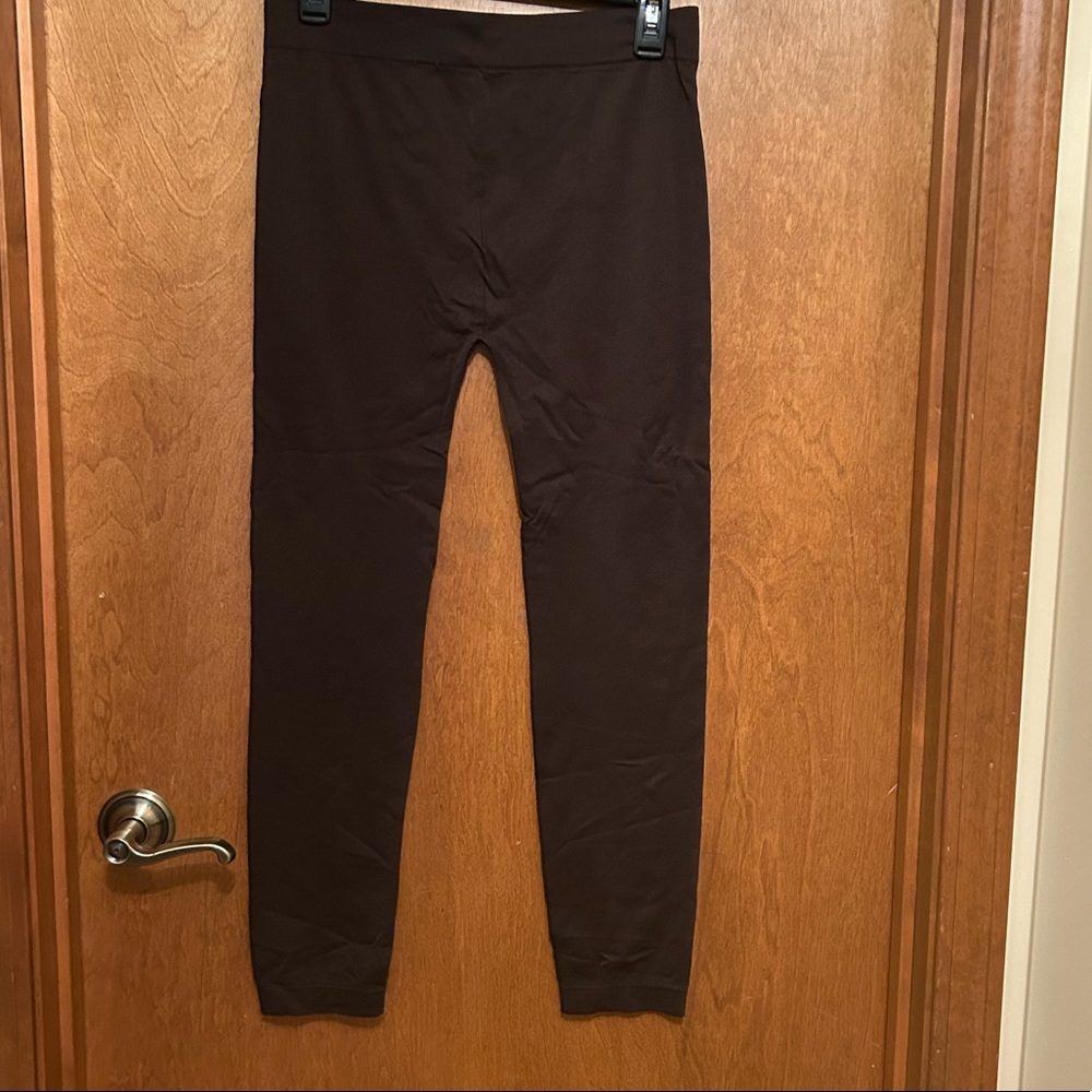 4 pack leggings size L grey (NWT), brown(NWOT), blue(NWOT) black capri leggings - Picture 12 of 16
